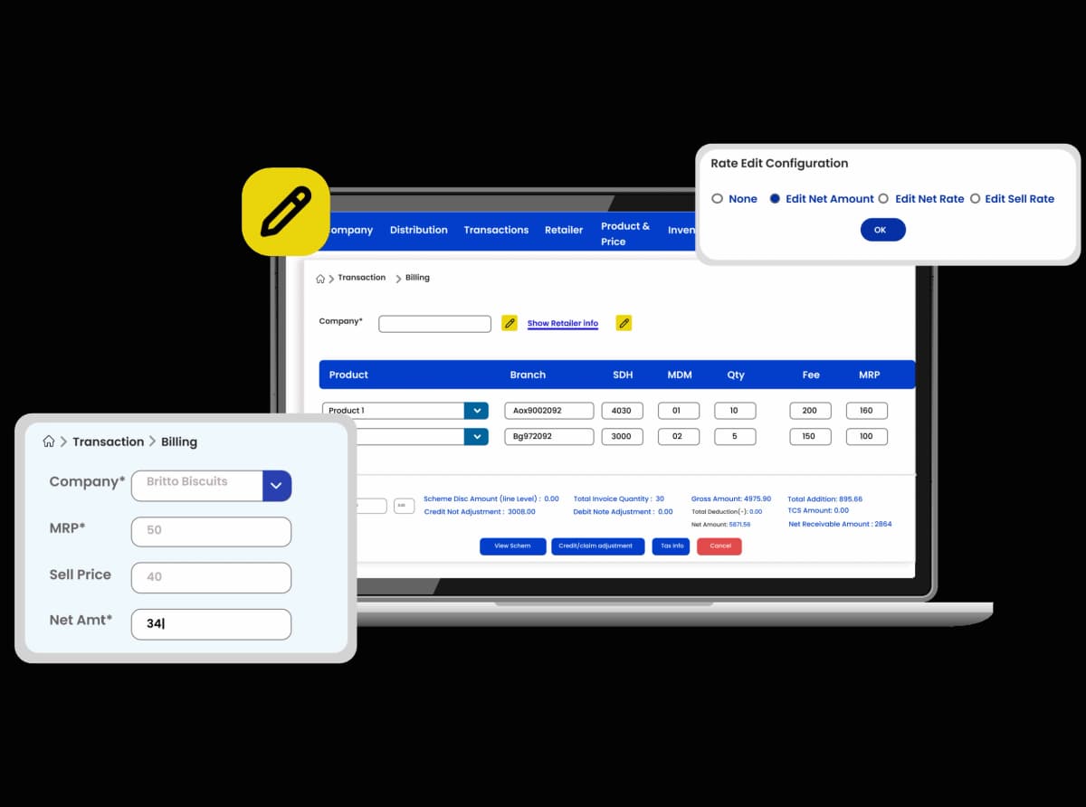 Multi-Company Distributor Management System for Rurban Distributors